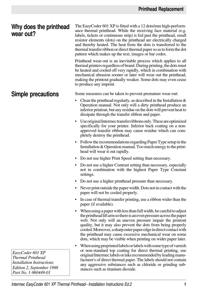 Intermec EasyCoder 601XP User manual