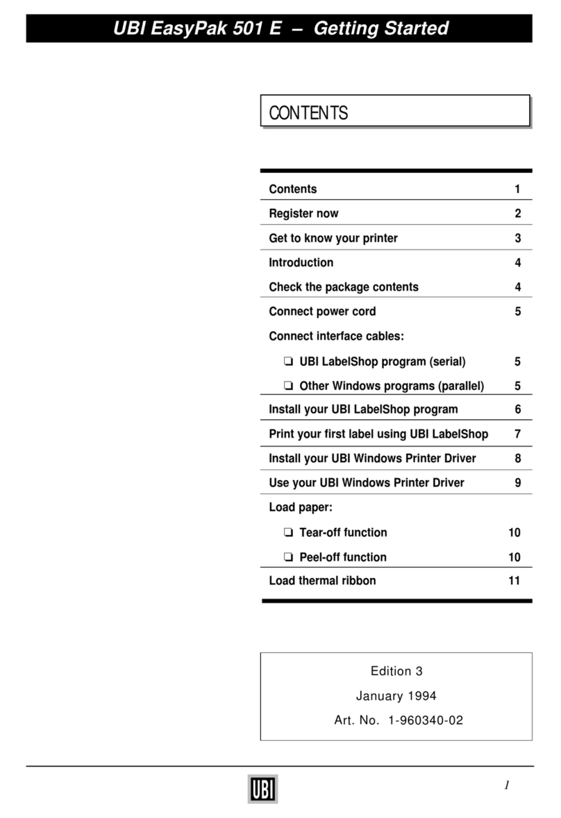 UBI EasyCoder 501E User manual
