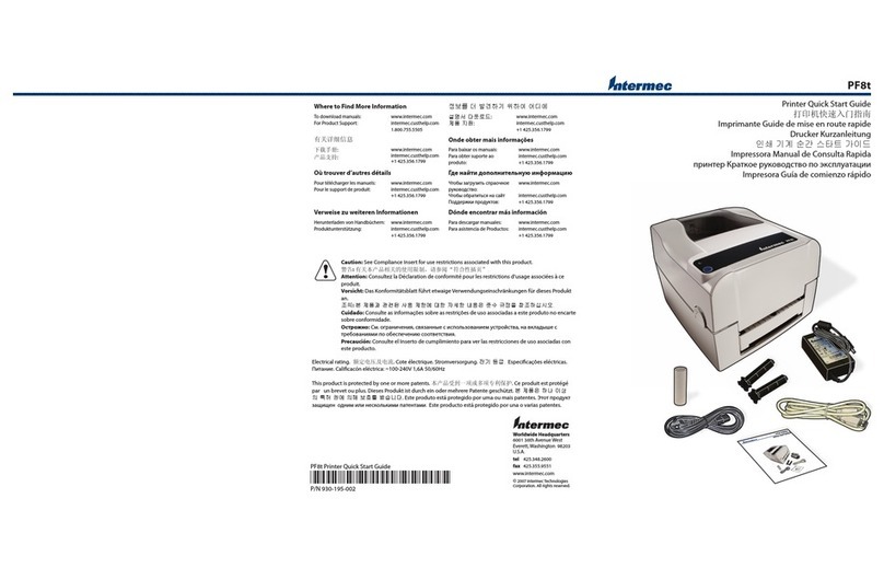 Intermec EasyCoder PF8 User manual