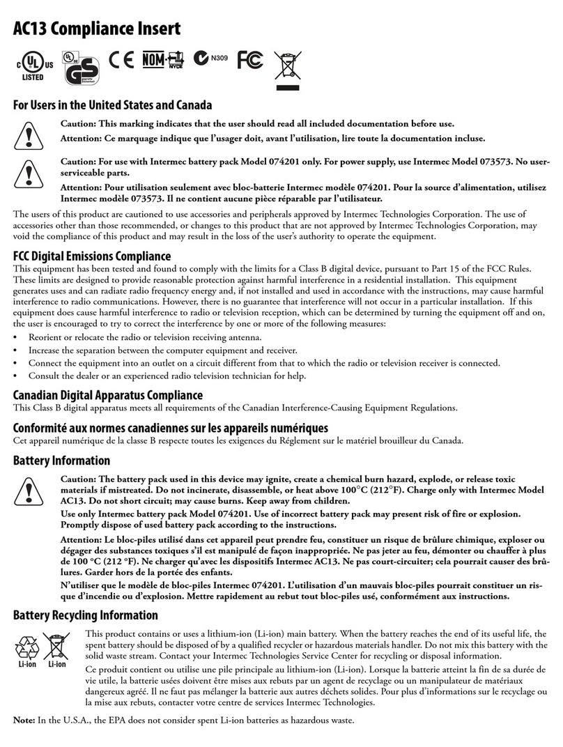 Intermec AC13 supplementary guide