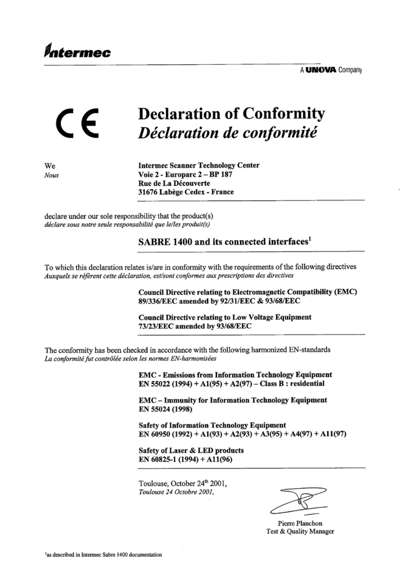 Intermec Sabre 1400 Manual
