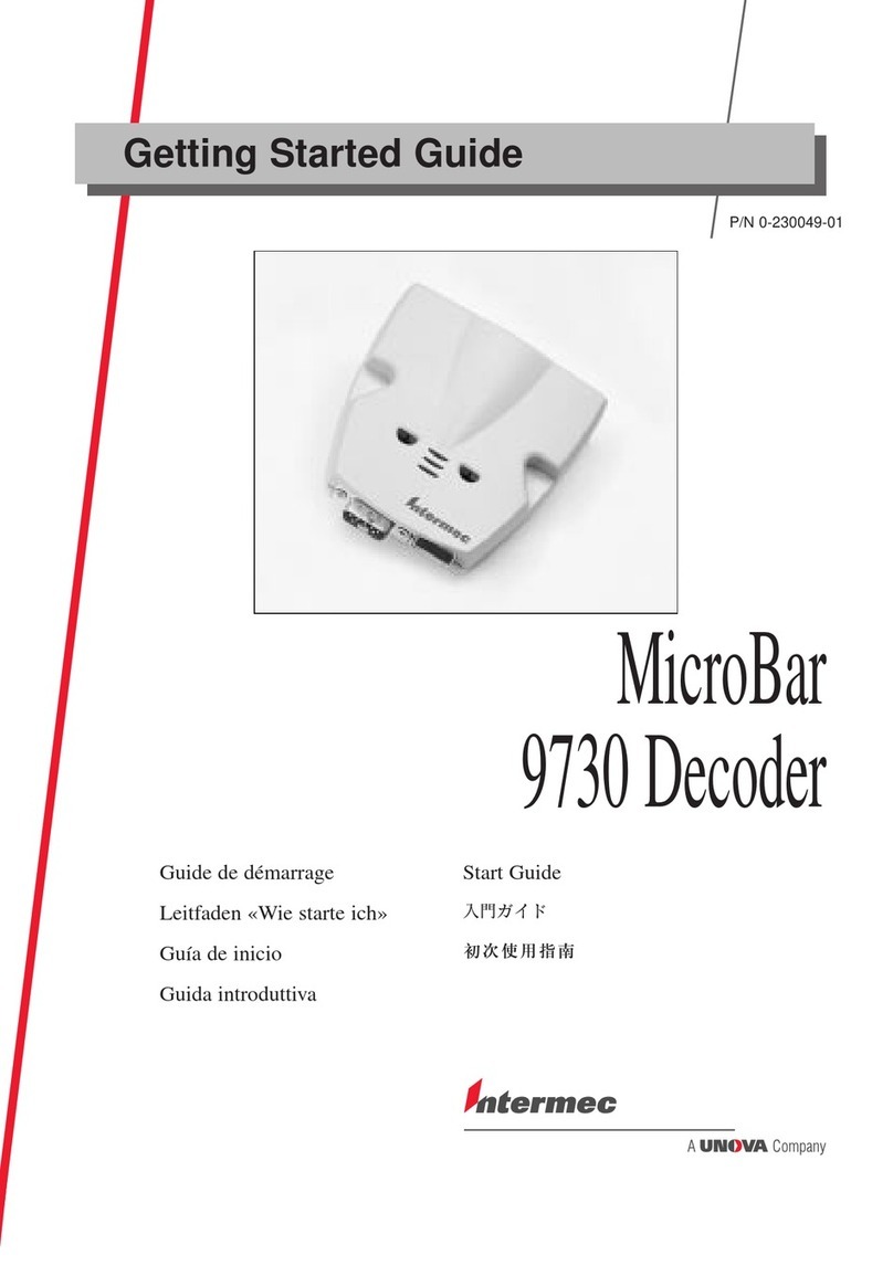 Intermec MicroBar 9730 Getting started guide Intermec MicroBar 9730 Getting started guide