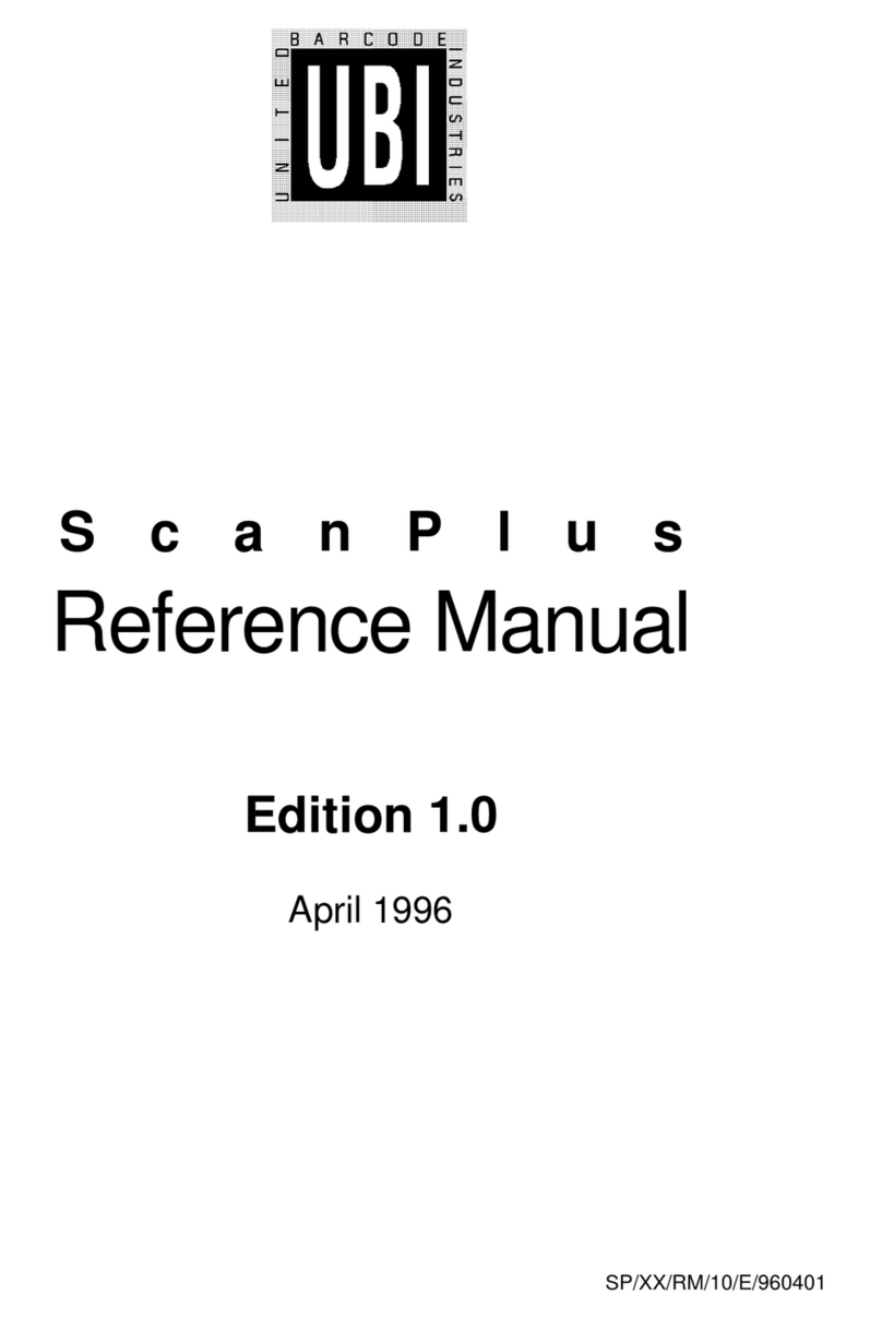 UBI ScanPlus 1800 Reference manual