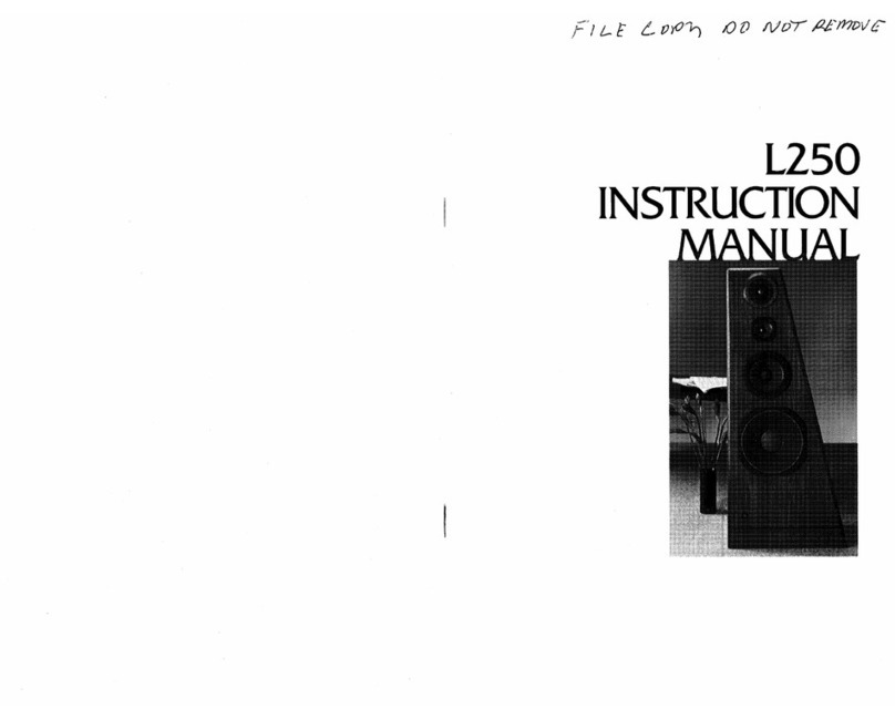 JBL L250 instruction manual