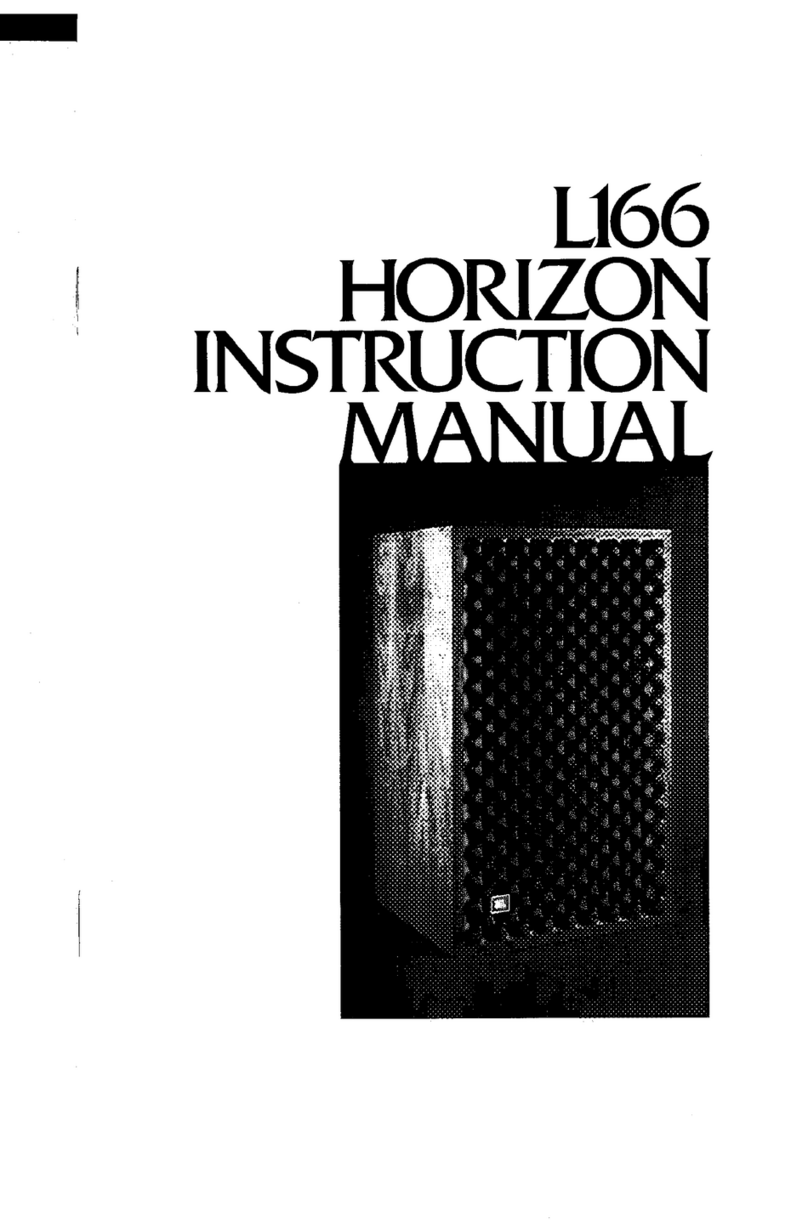 JBL L166 Horizon instruction manual