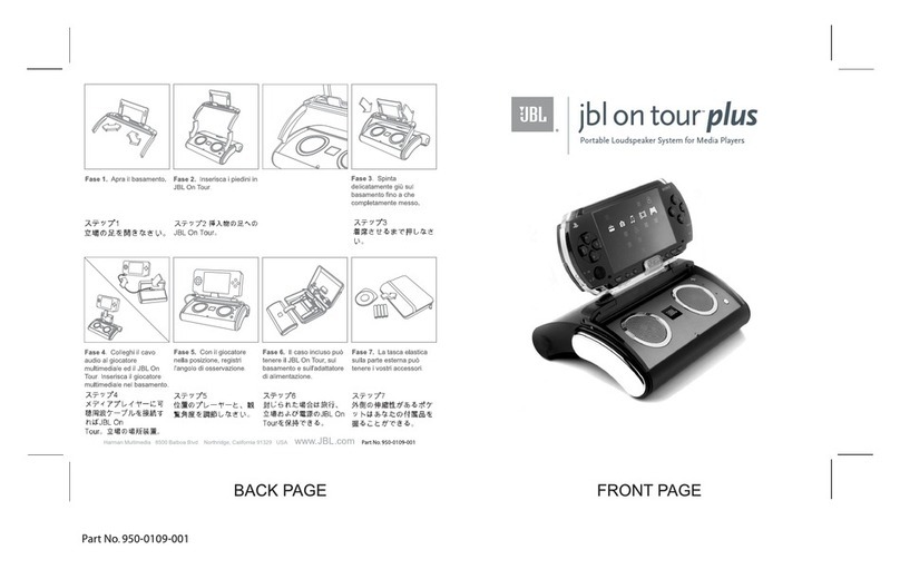 JBL JBL On Tour Plus User manual JBL JBL On Tour Plus User manual