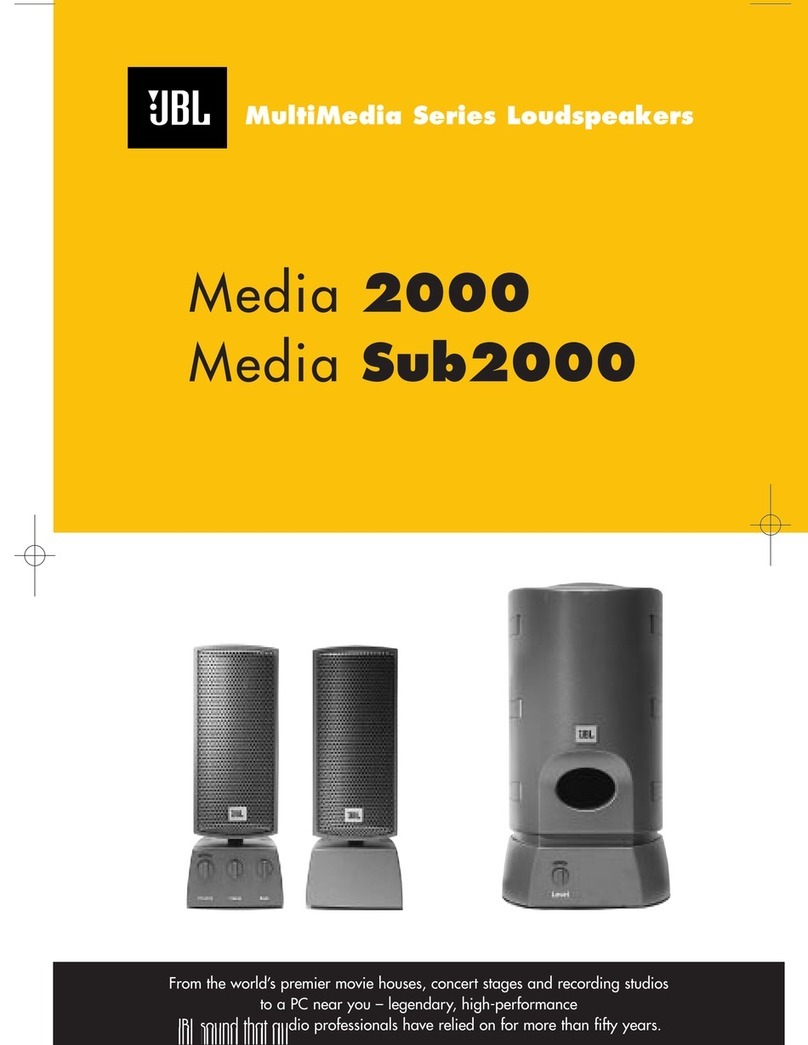 JBL MEDIA 2000 User manual