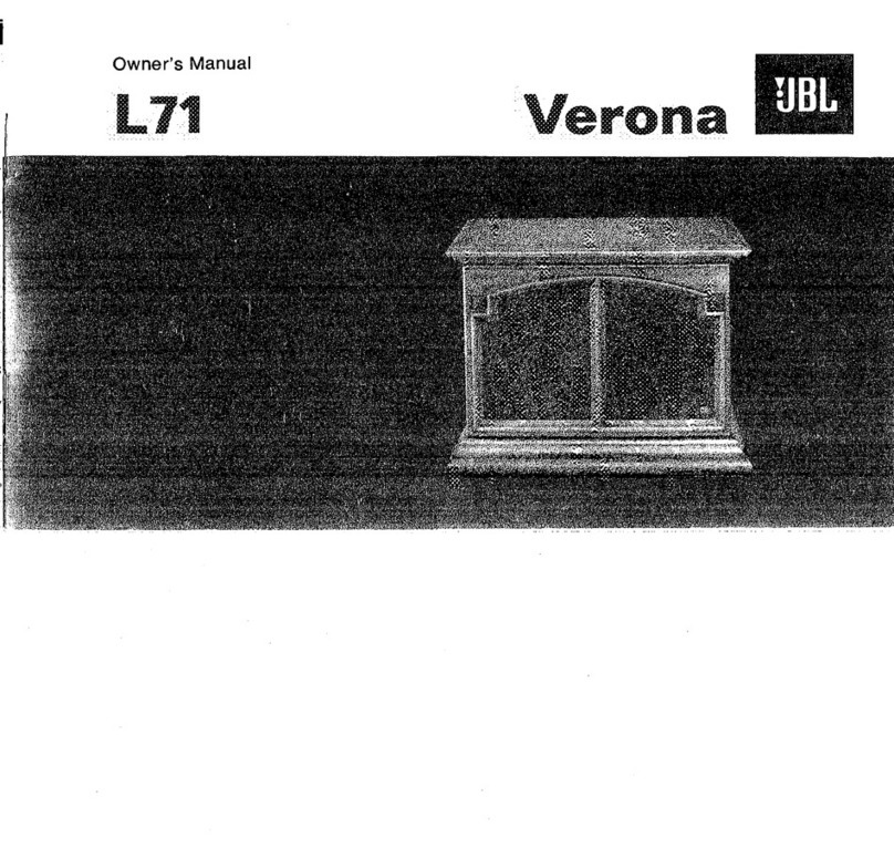 JBL L71 Verona User manual