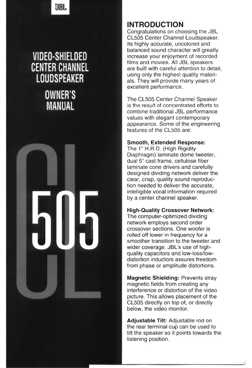 JBL CL505 User manual