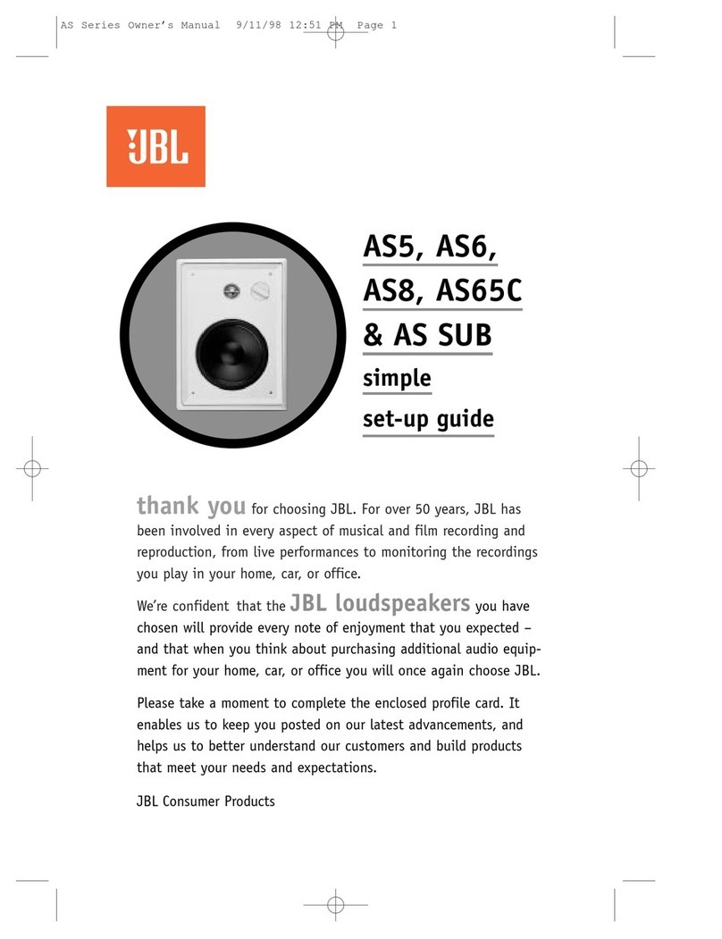 JBL AS5 User manual