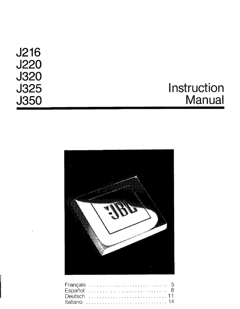 JBL J216 instruction manual