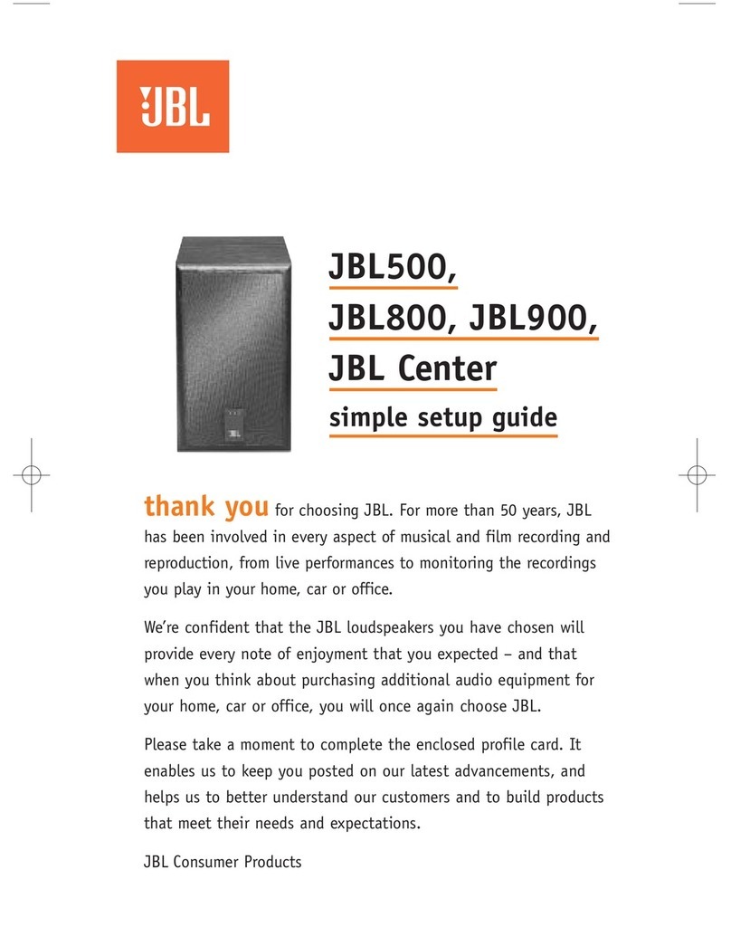 JBL JBL CENTER install guide JBL JBL CENTER install guide