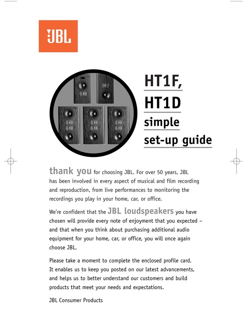 JBL HT1D User manual