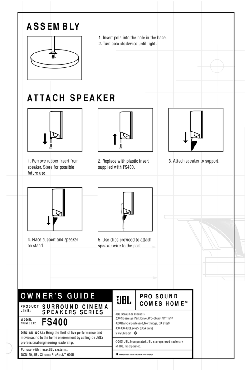JBL FS400BLK User manual