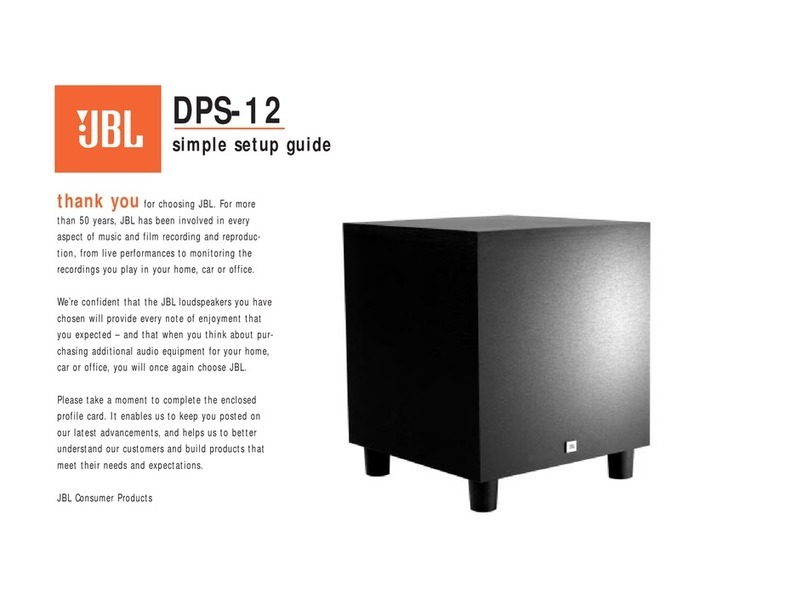 JBL DPS-12 User manual