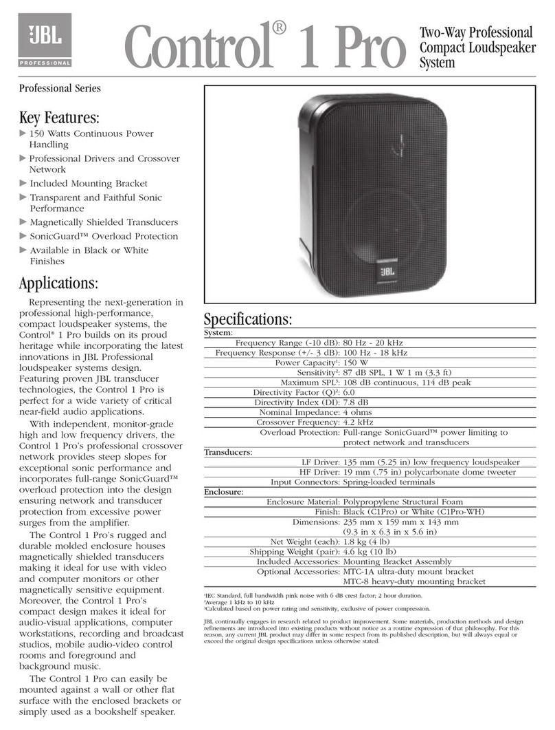 JBL Control Control One Pro User manual
