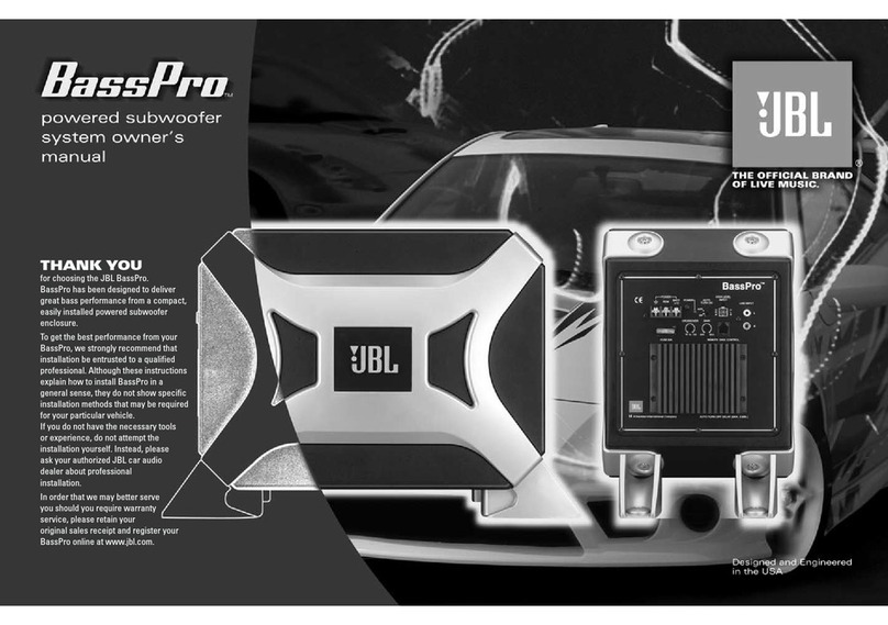JBL BASSPRO User manual