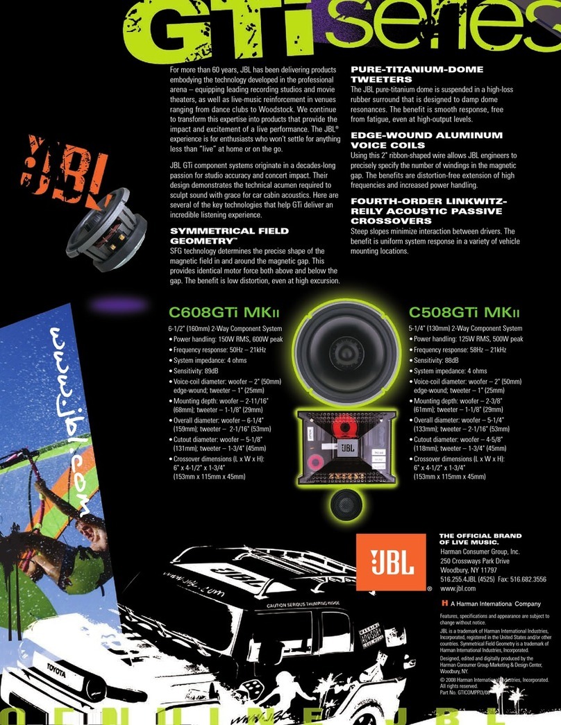 JBL C508GTi MkII User manual