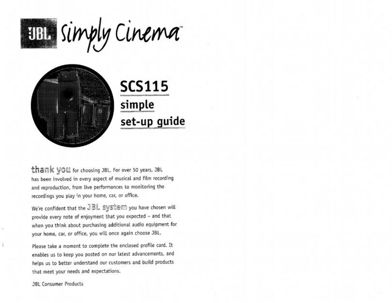JBL Simply Cinema SCS115 User manual
