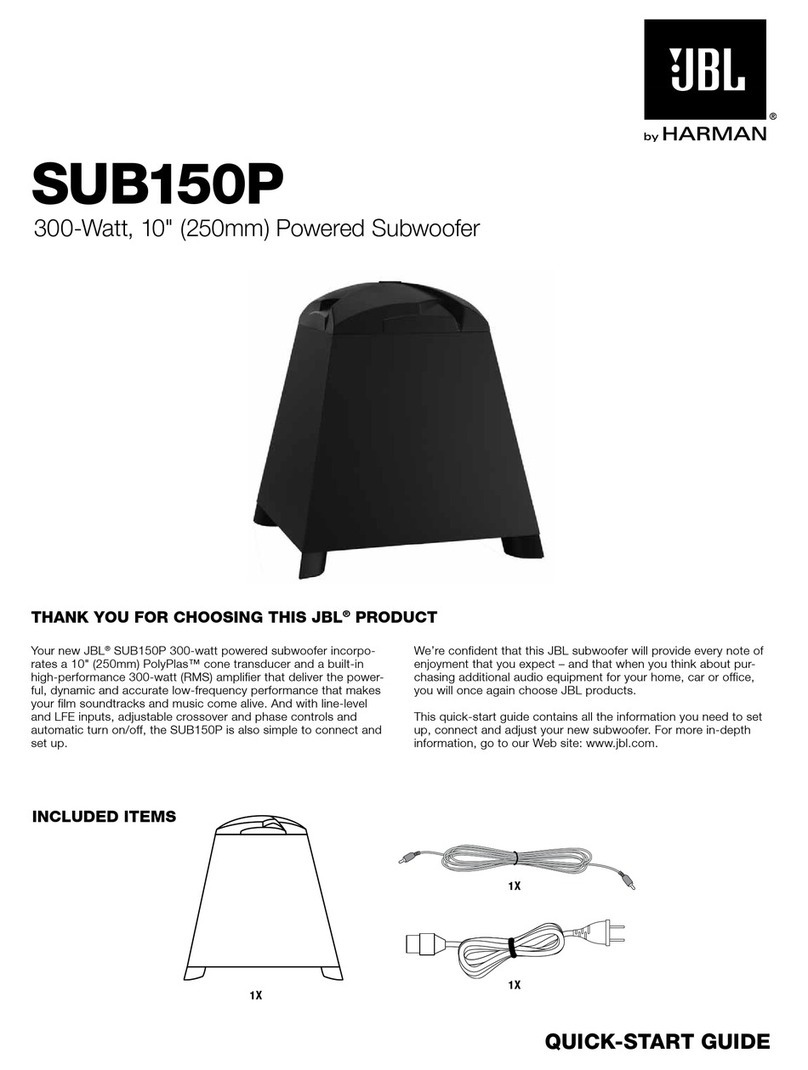 JBL SUB150P User manual