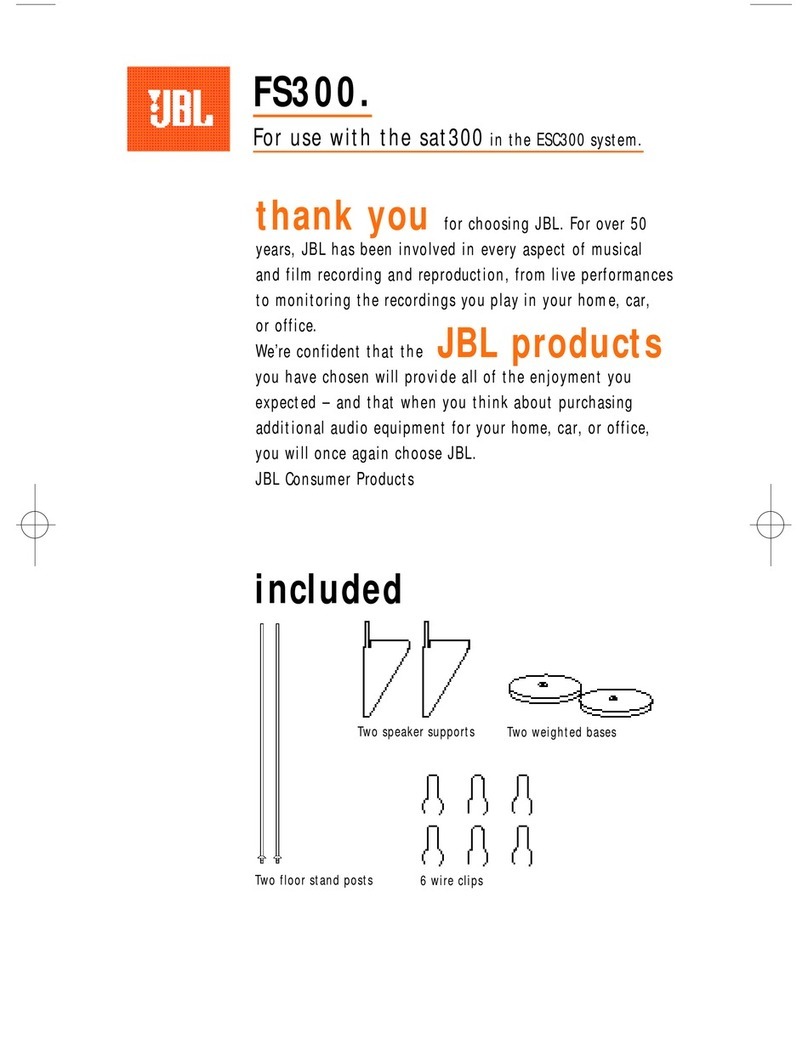 JBL Simply Cinema ESC300 install guide