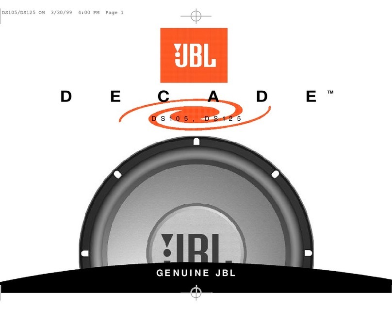 JBL Decade DS105 owner's manual