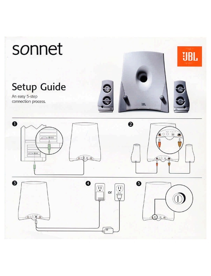 JBL SONNET User manual