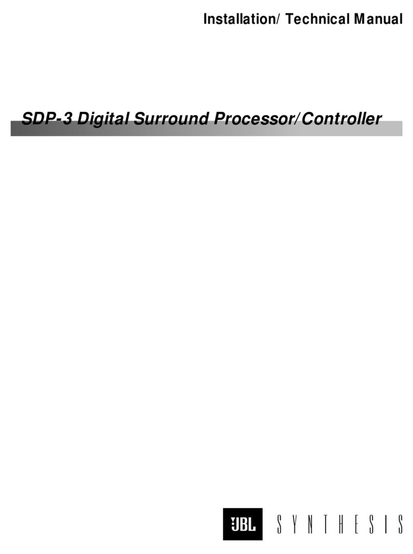 JBL SDP-3 Installation & technical manual