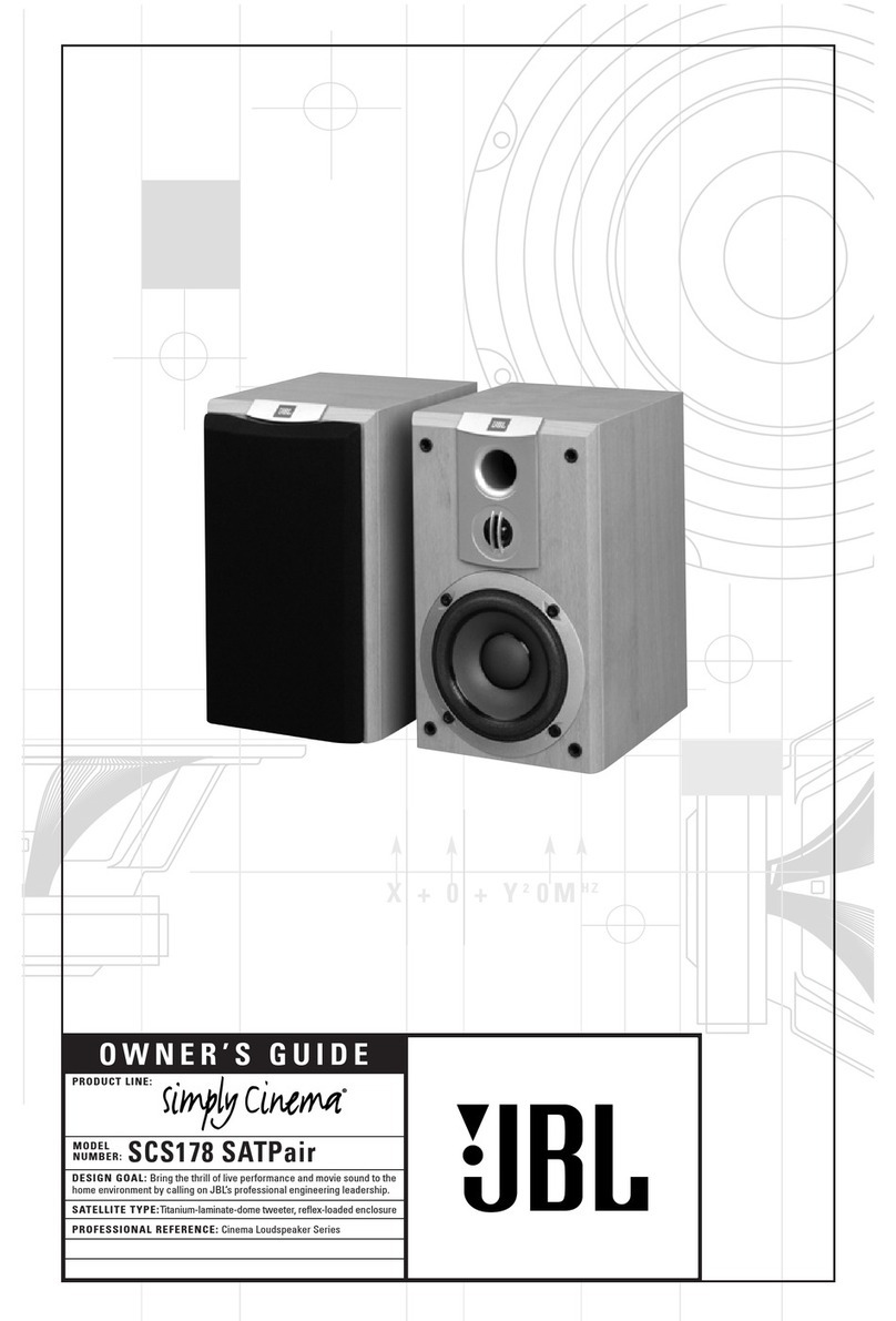 JBL SCS 178 SatPair owner's manual