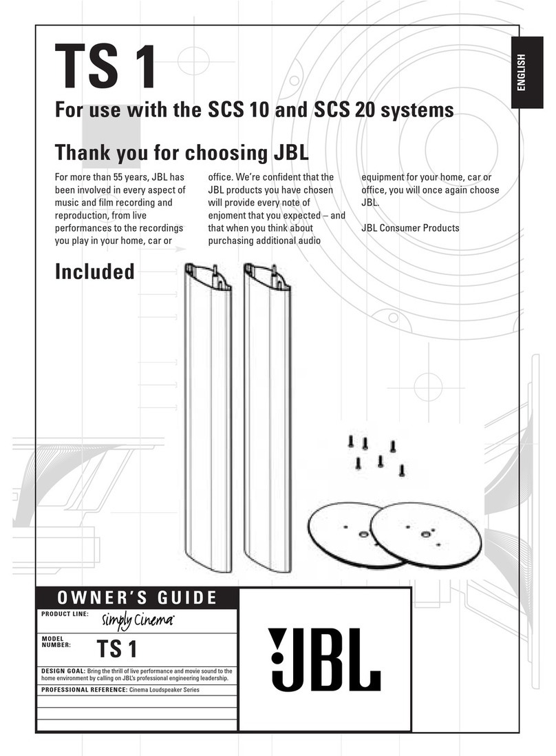 JBL SCS 10 User manual JBL SCS 10 User manual