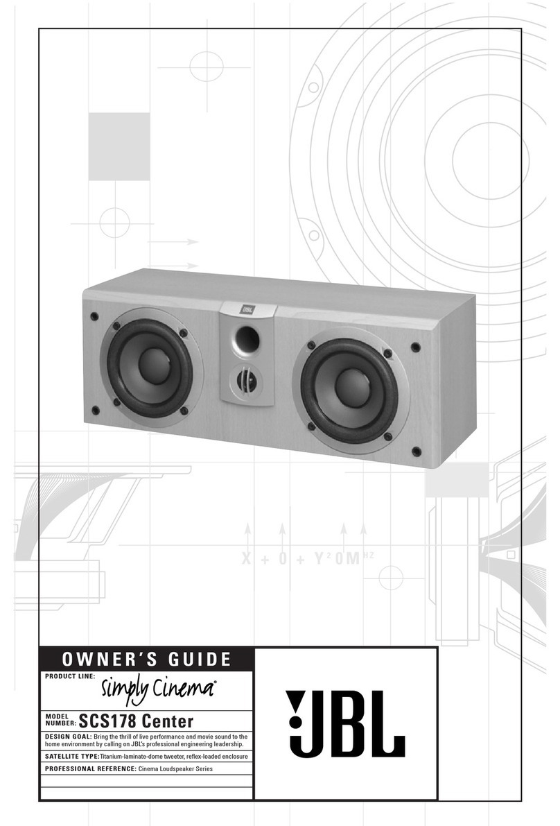 JBL SCS 178 SatPair User manual