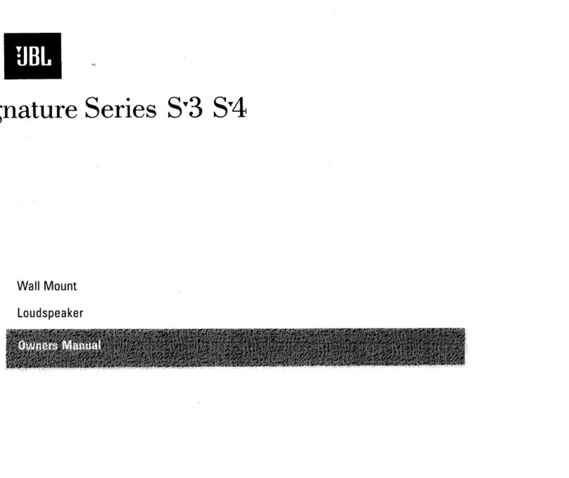 JBL S3 owner's manual