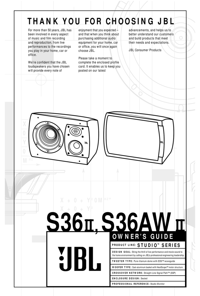 JBL Studio S36AWII owner's guide