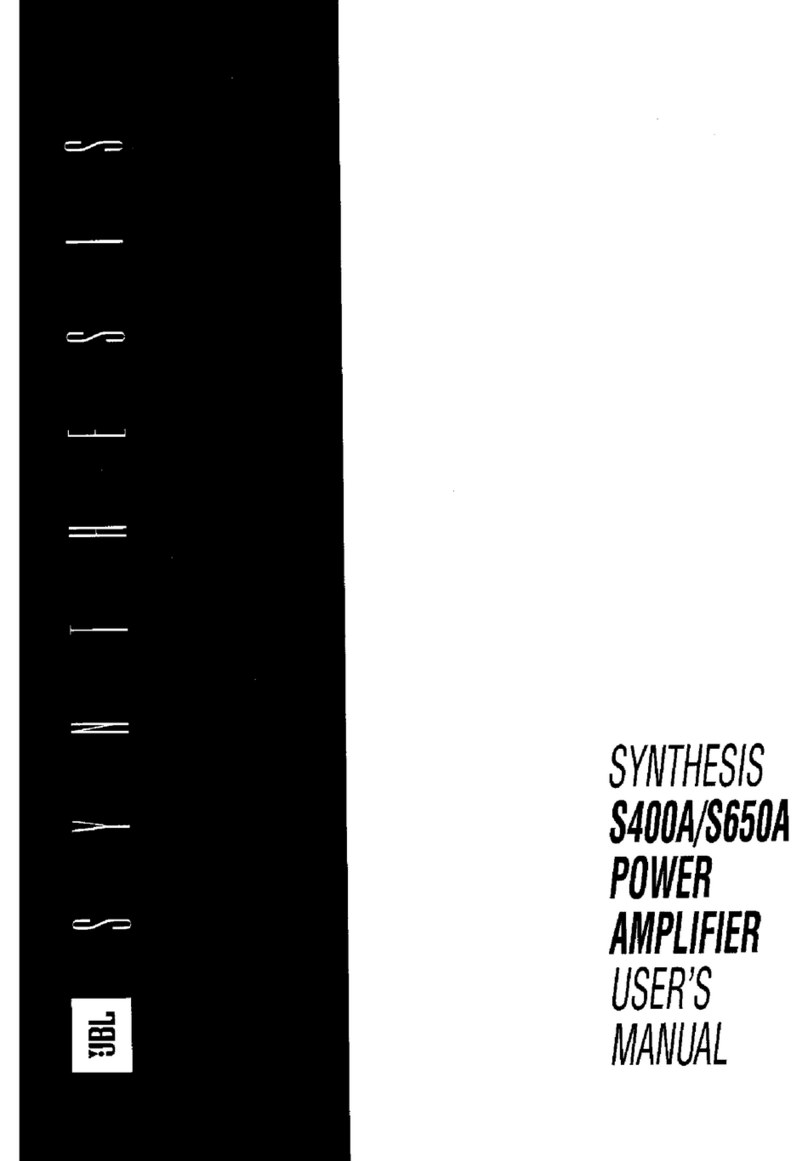 JBL Synthesis S400A User manual