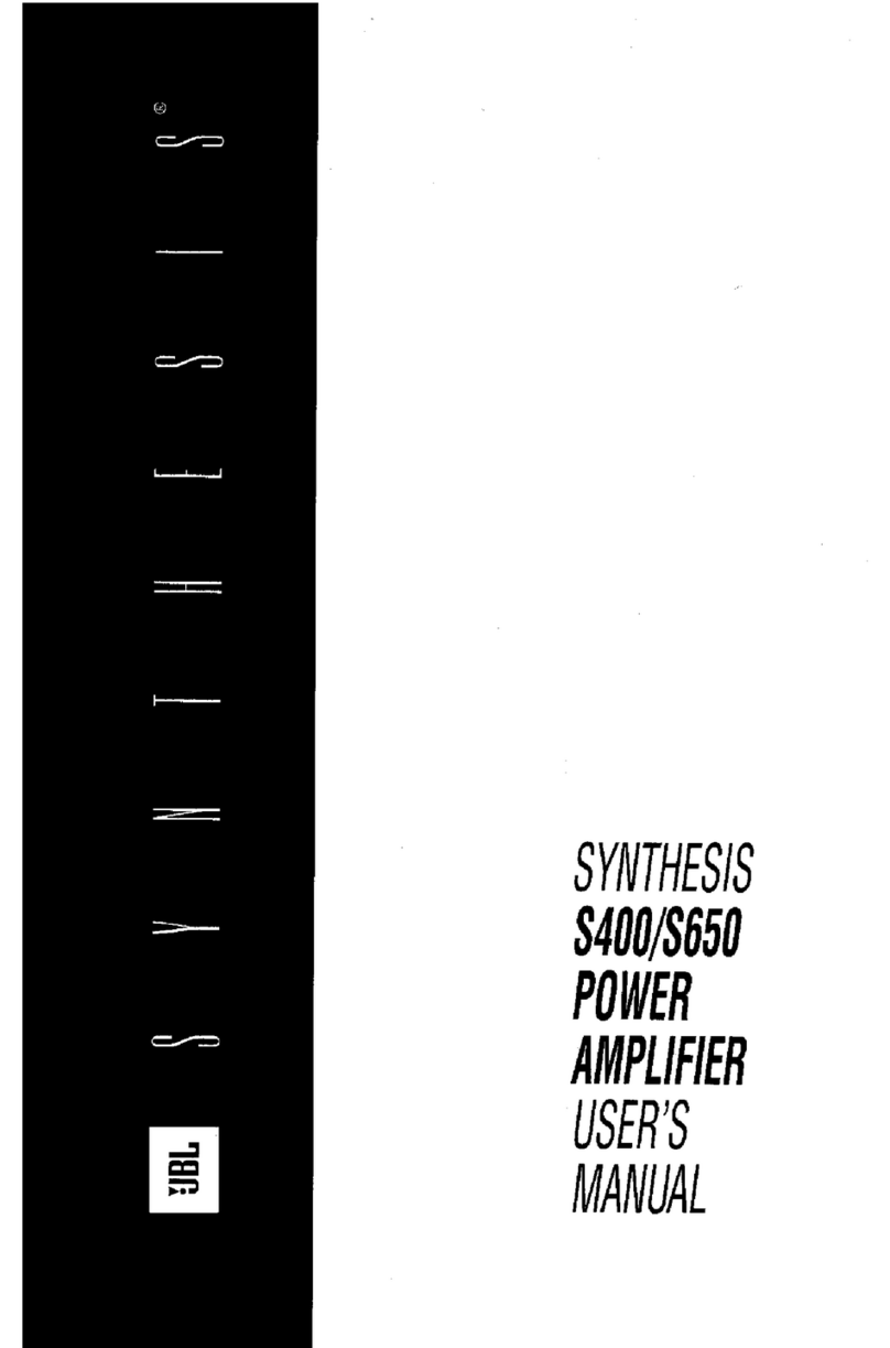 JBL Synthesis S400 user manual
