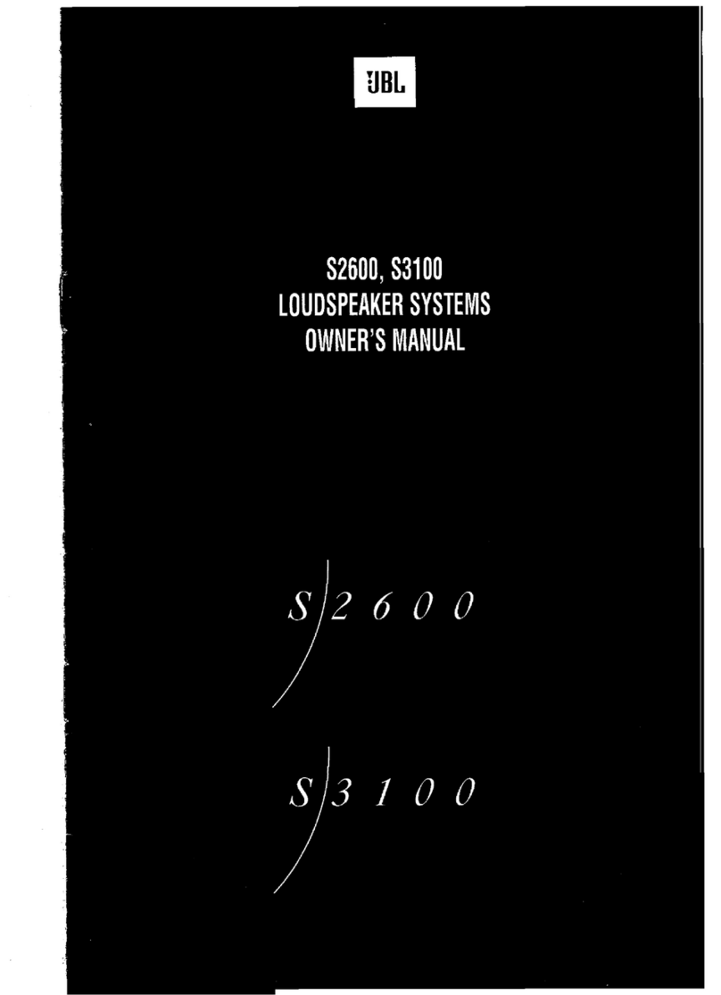 JBL S2600 User manual