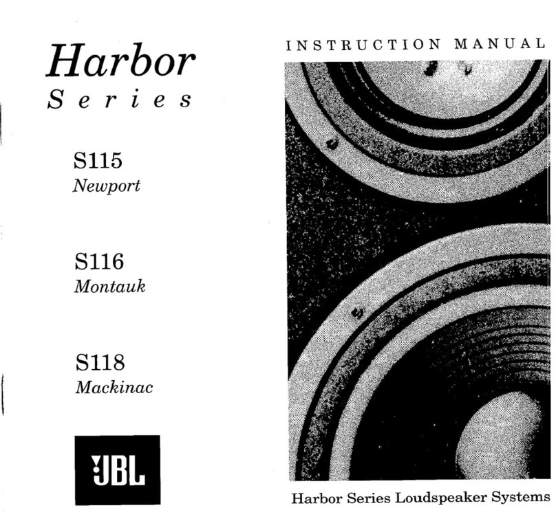 JBL S115 Newport User manual