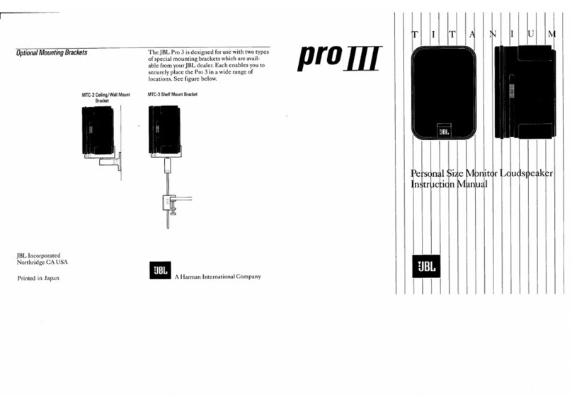JBL PRO III User manual
