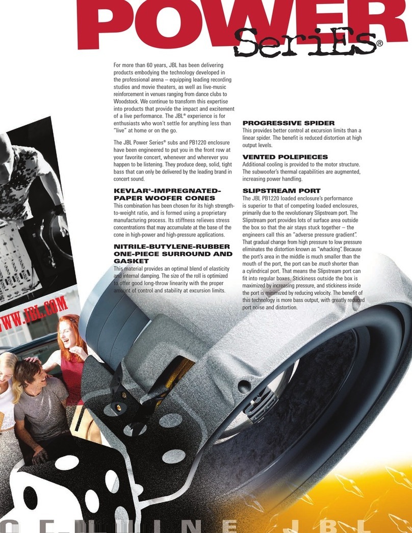 JBL P1222 User manual