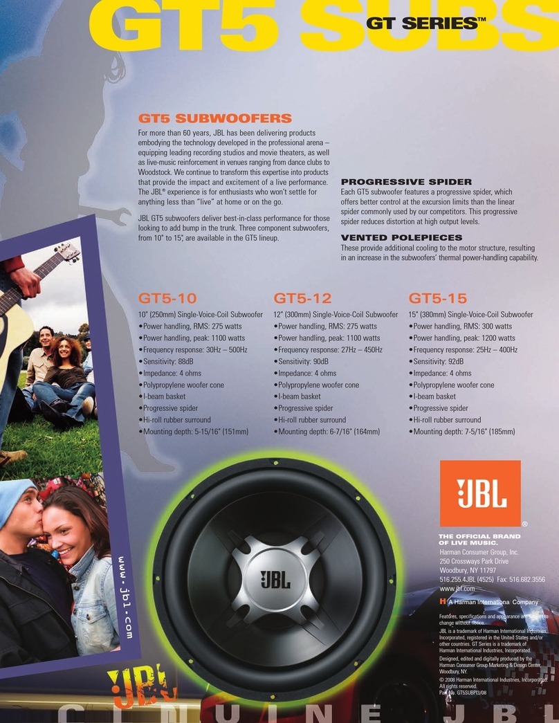 JBL GT5-10 Specifications