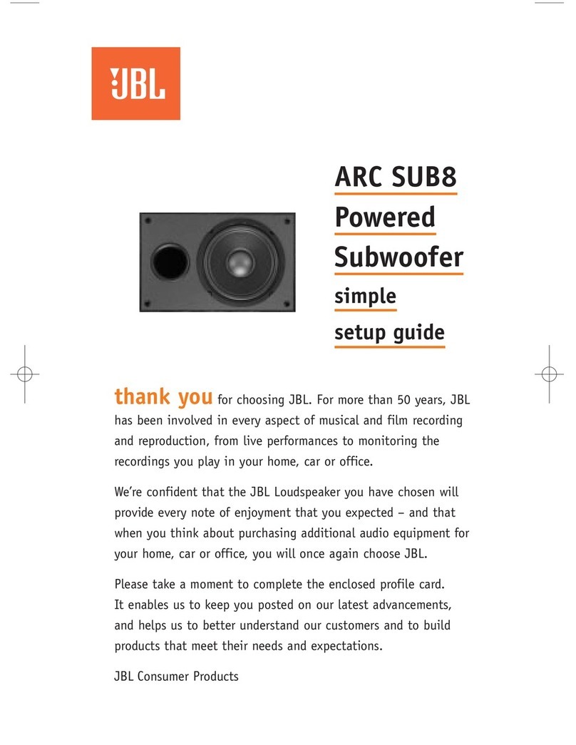 JBL ARC SUB8 Setup guide