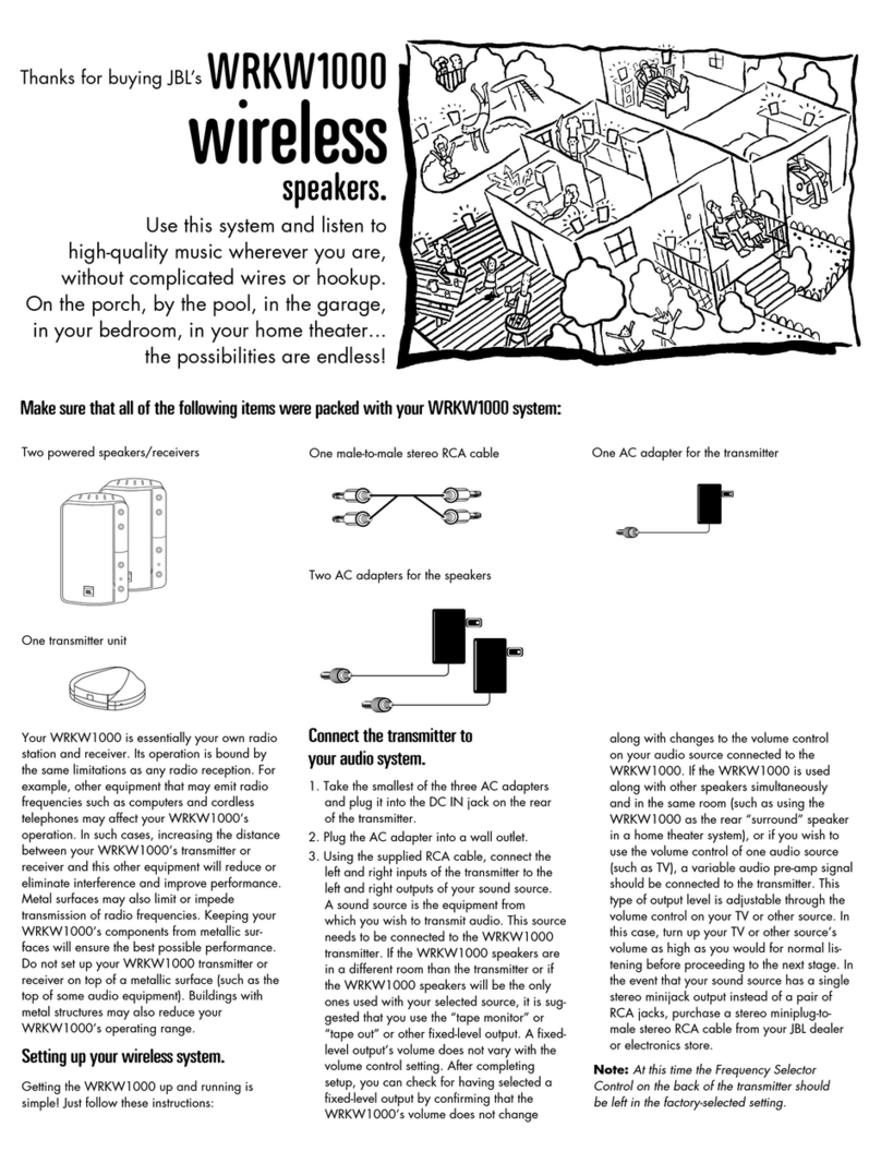 JBL WRKW1000 owner's manual