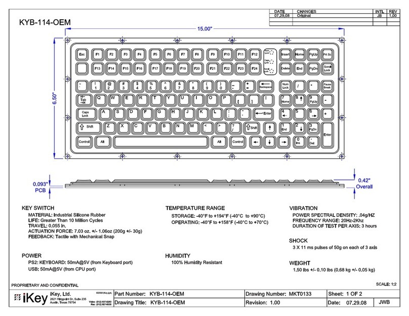 iKey KYB-114-OEM Specifications