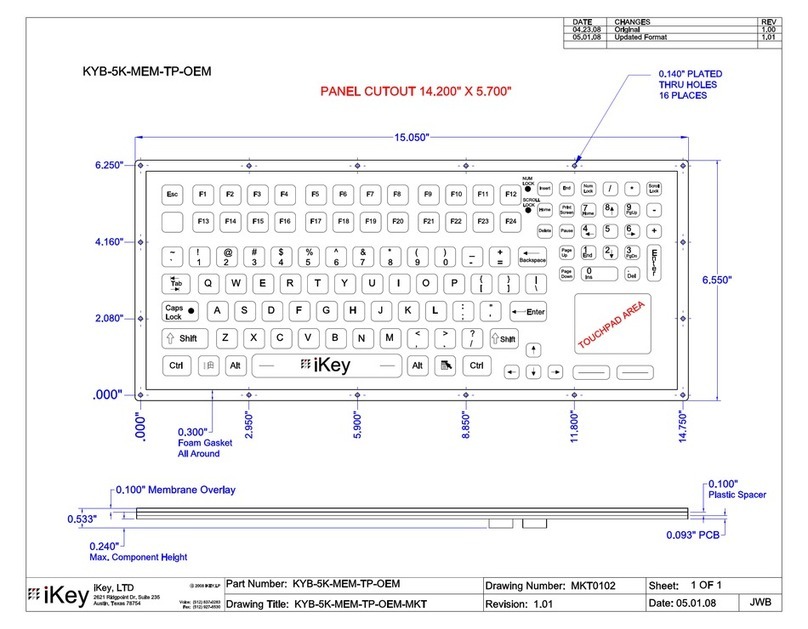iKey KYB-5K-MEM-TP-OEM Specifications