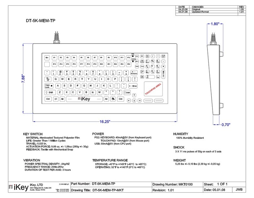 iKey DT-5K-MEM User manual