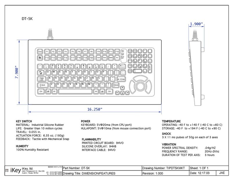iKey DT-5K Dimensions & Features Guide