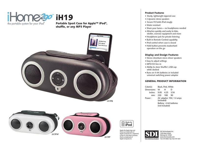iHome iH19 Product information