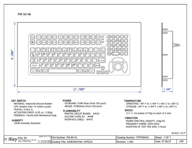 iKey PM-5K-NI Operating and safety instructions