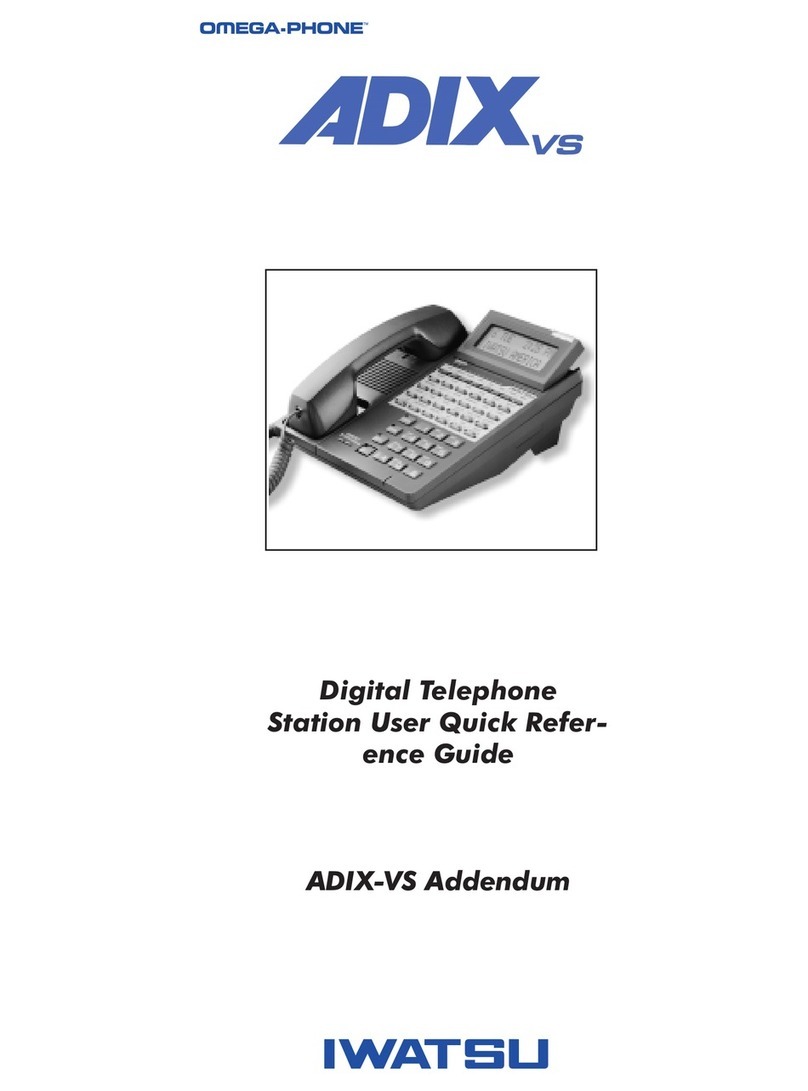 Iwatsu ADIX VS Quick reference guide