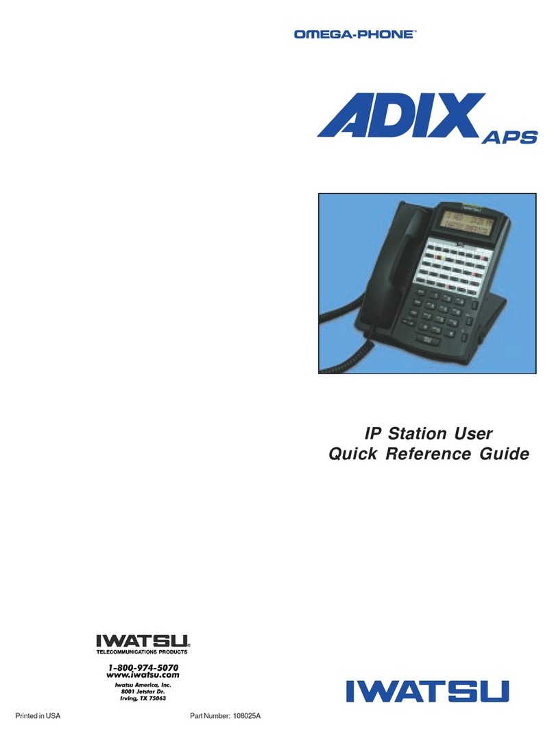 Iwatsu ADIX APS Quick reference guide